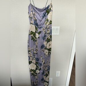 Reformation Lavender Floral Maxi Dress
